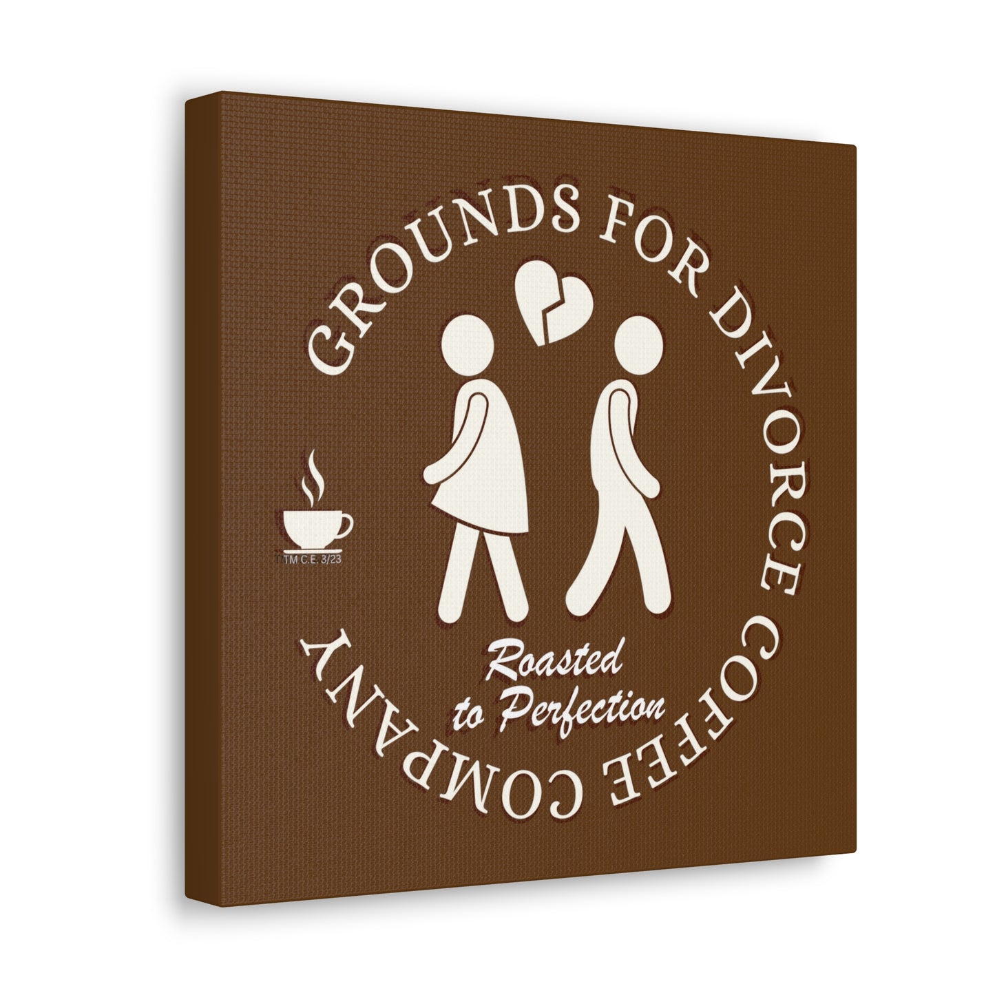 Grounds for Divorce Coffee Company  12" x 12" Canvas Gallery Wrap