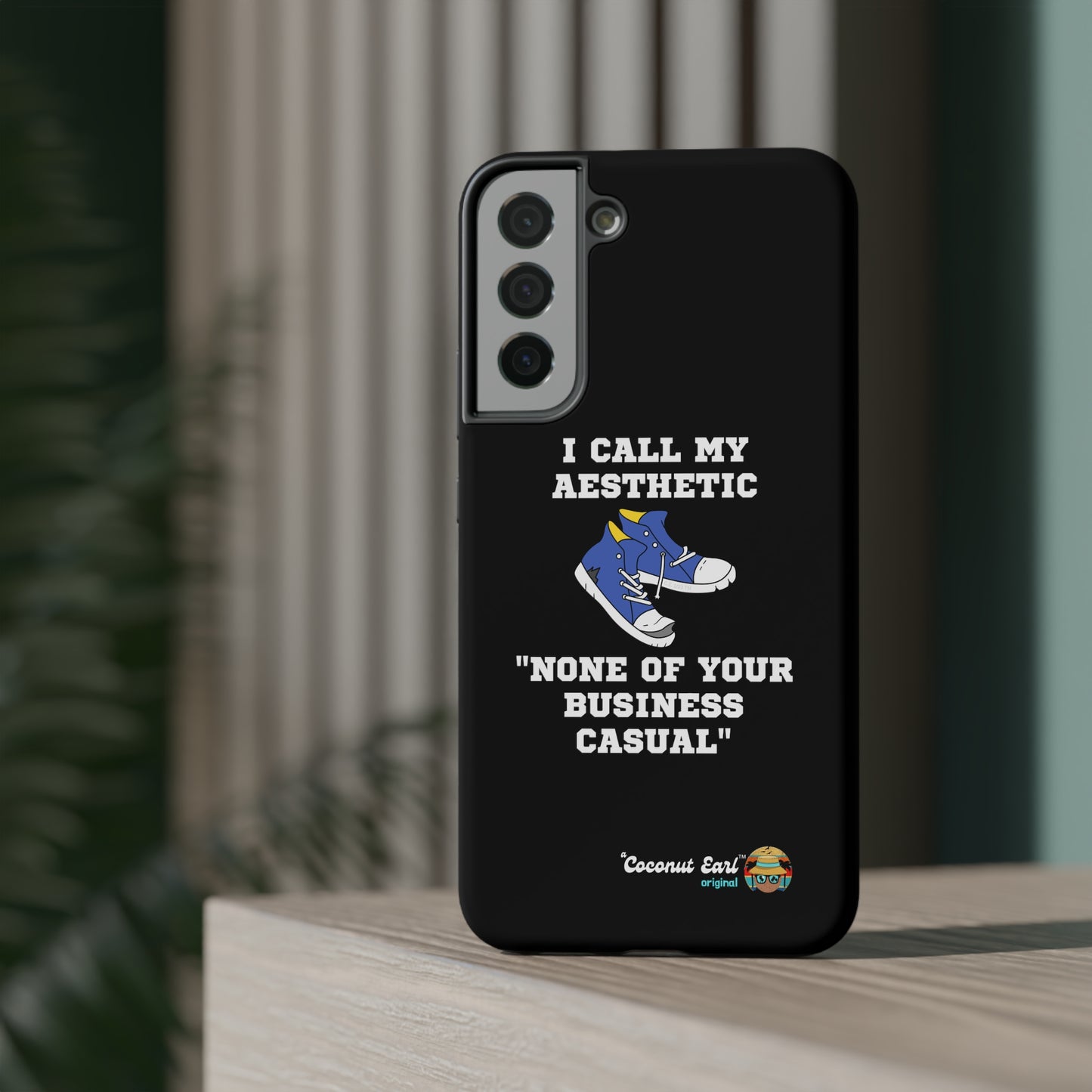 None of Your Business Casual Impact-Resistant Phone Case