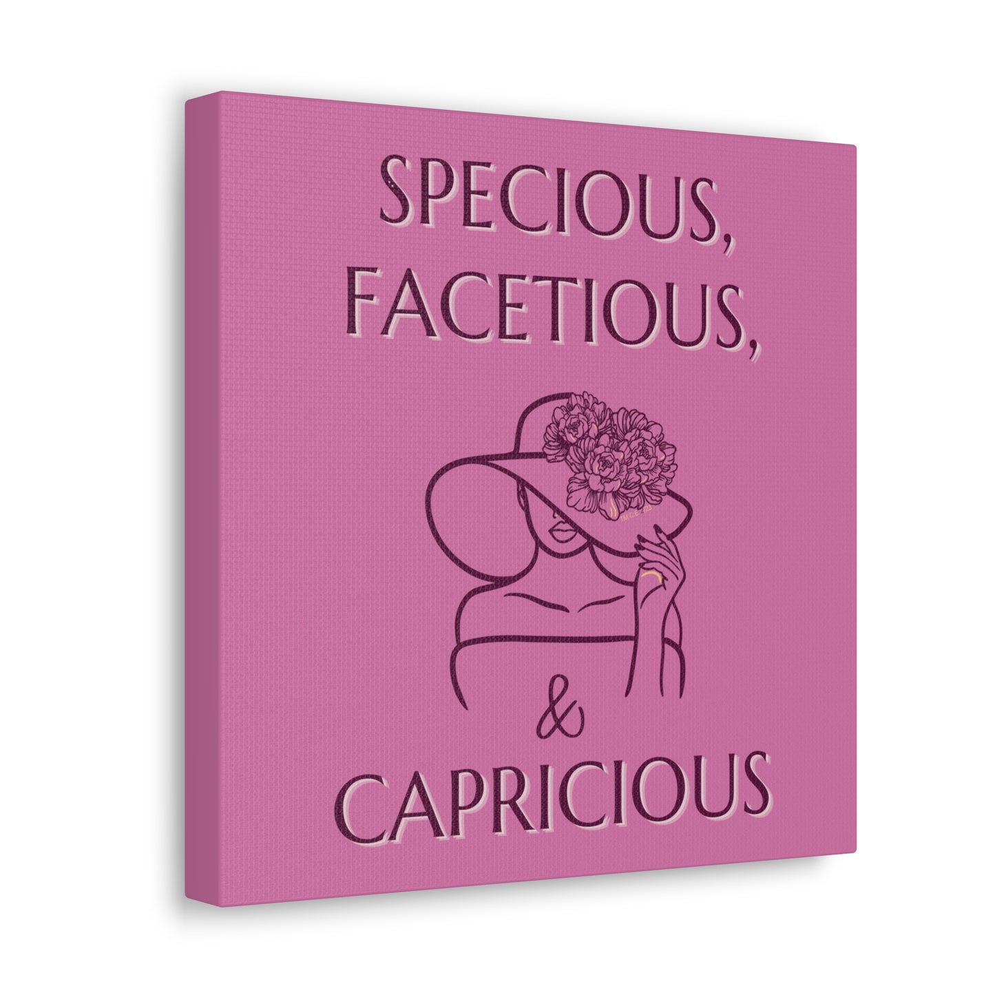 Specious,  Facetious and Capricious 12" x 12" Canvas Gallery Wrap