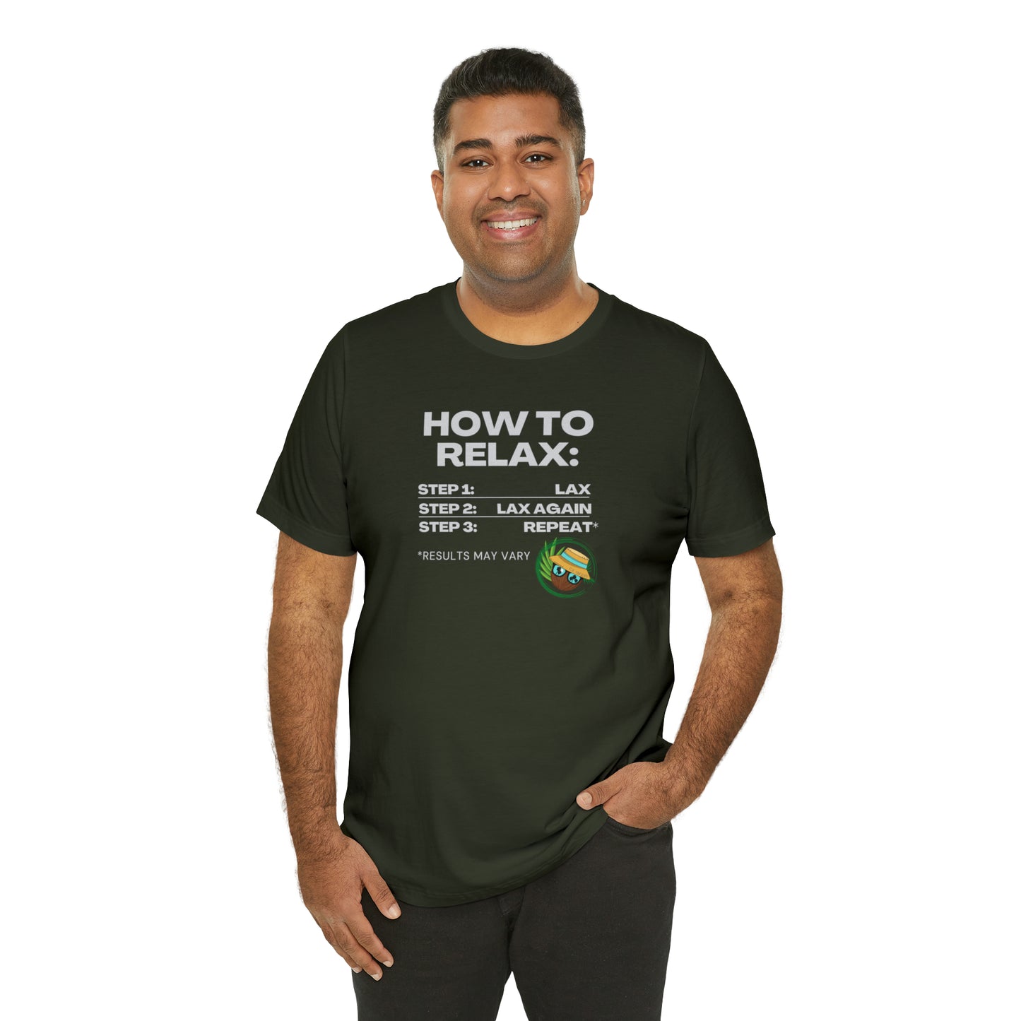 How to Relax - Coconut Earl Style Unisex Tee - Dark Colors