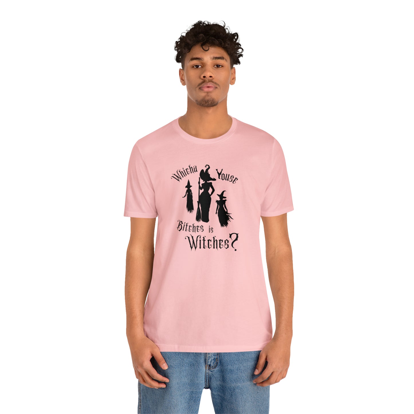 Whicha' Youse . . . is Witches? Halloween Shirt Unisex Tee Light Shirt Design