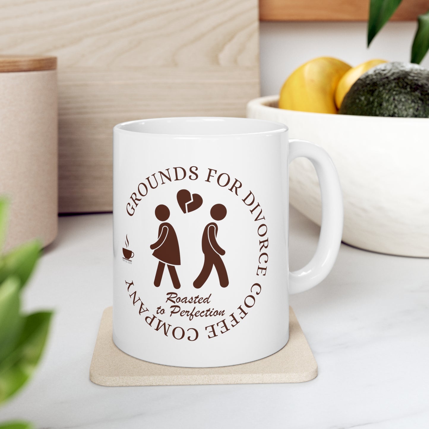 Grounds for Divorce Coffee Company Ceramic Mug 11oz