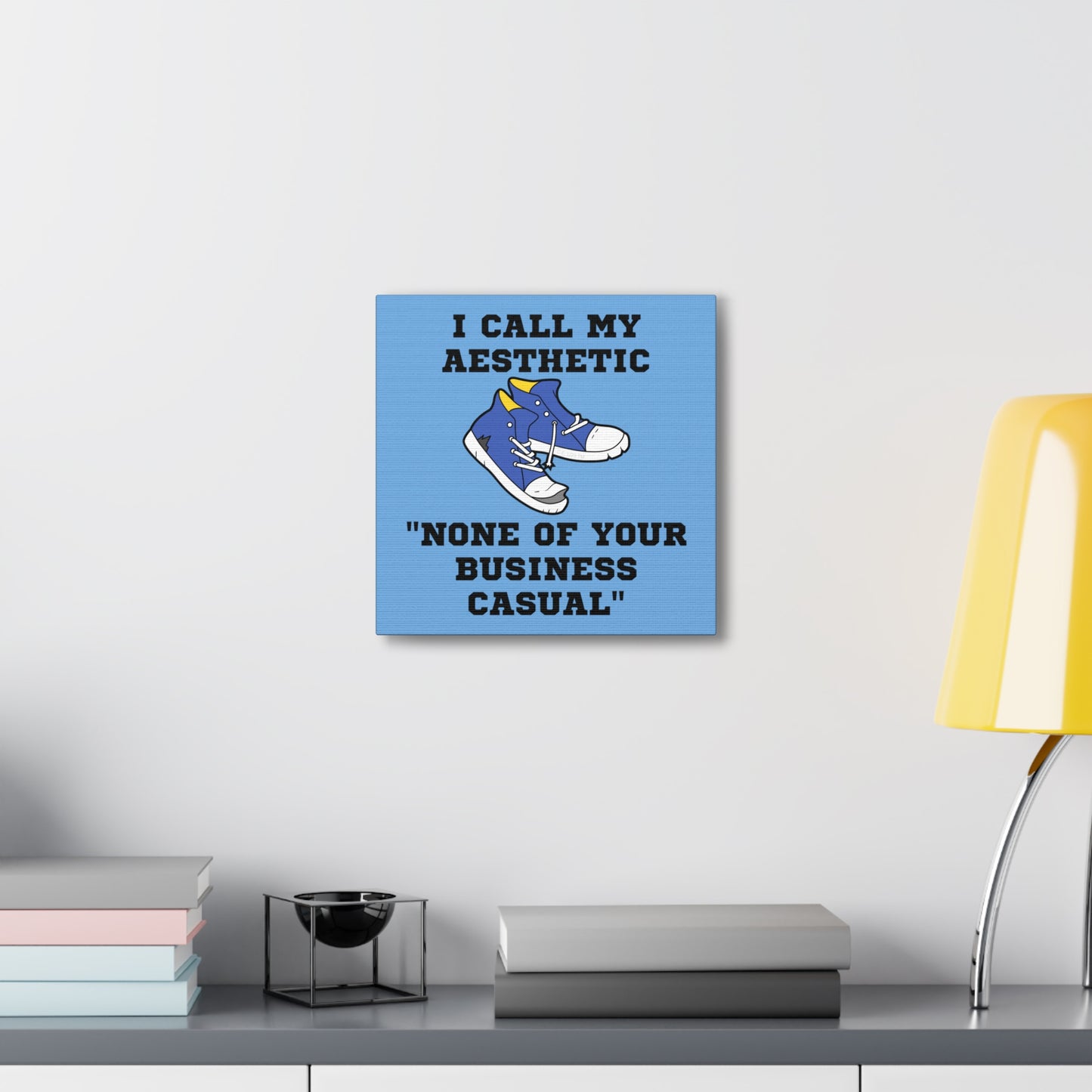 None of Your Business Casual 12" x 12" Canvas Gallery Wrap