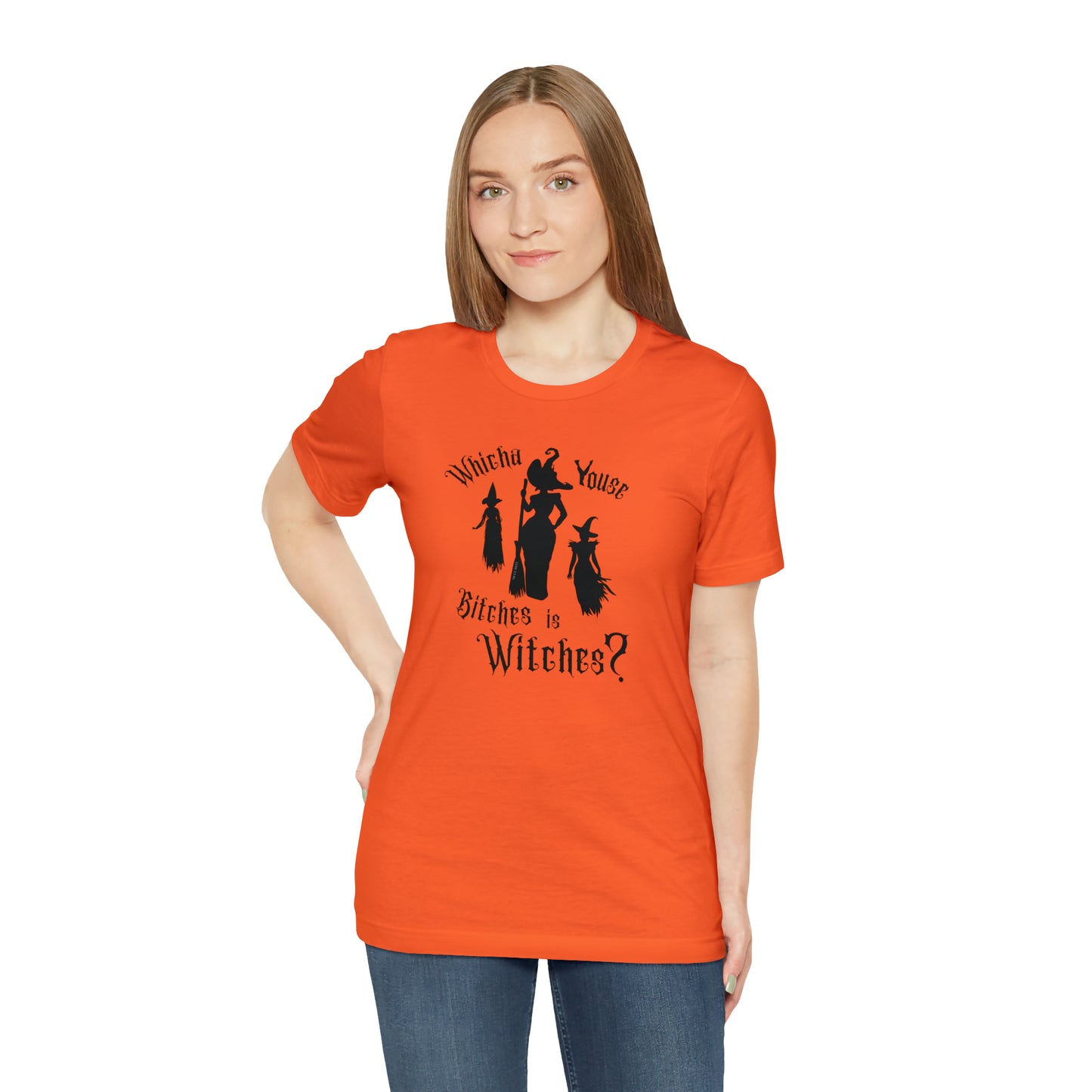 Whicha' Youse . . . is Witches? Halloween Shirt Unisex Tee Light Shirt Design